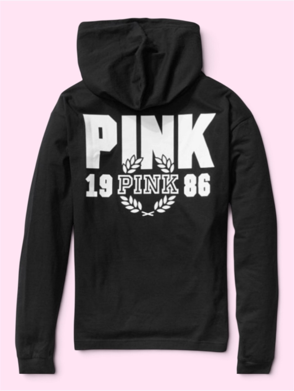 Victoria’s Secret PINK Lightweight Long Sleeved Campus Hoodie 100% Cotton Sz L